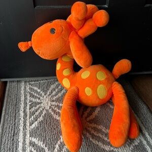 Kids preferred Giraffe Ballon Stuffed Animal Plush toy orange with yellow spots